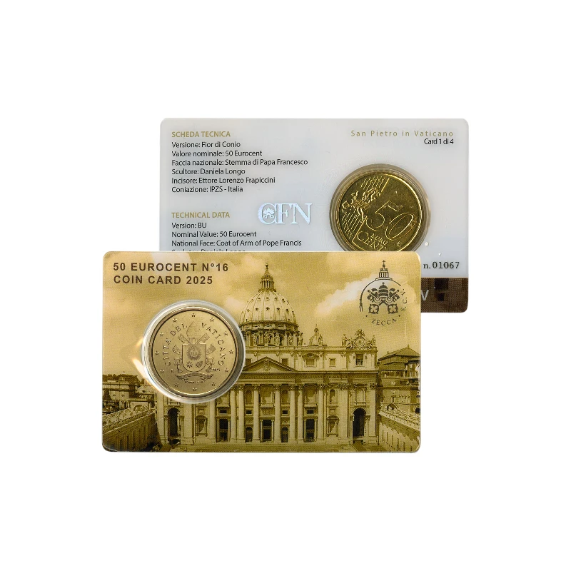 [PRE]Vaticano 2025 – Basílica S.Pedro – 0,50€ nº 16