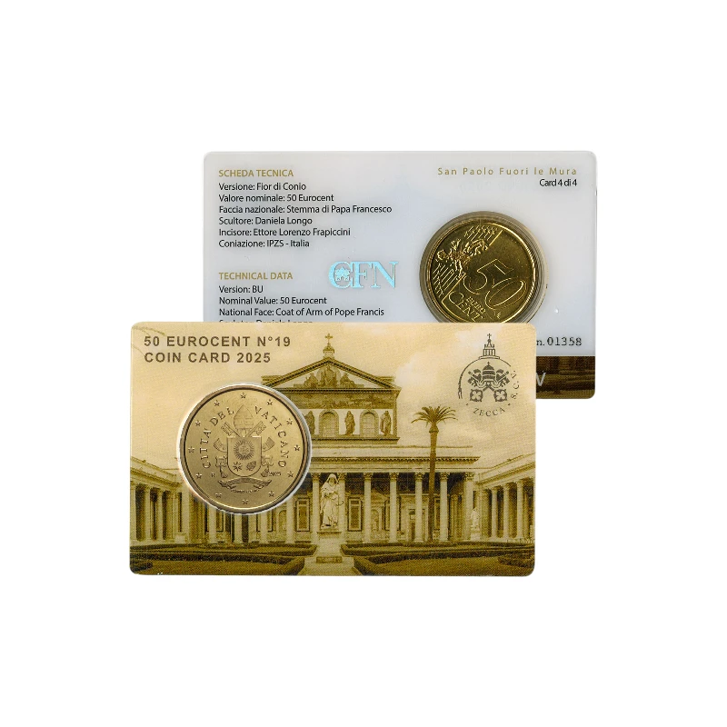 [PRE]Vaticano 2025 – Basílica São Paulo – 0,50€ nº 19