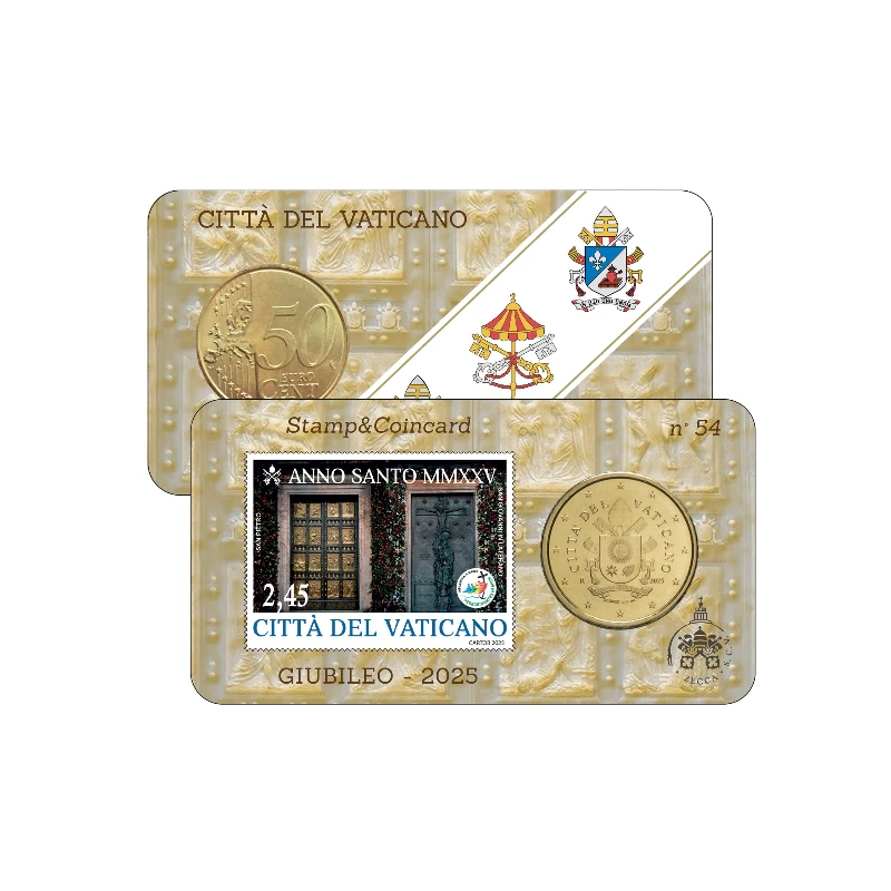 [PRE]Vaticano 2025 – Ano Santo MMXXV 0.50€ + stamp €2,45– nº 54