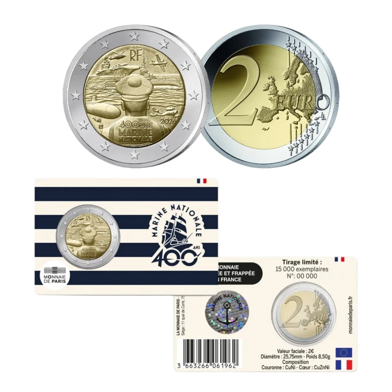 [PRE]Franca 2026 – Marinha Francesa – 2€ CC