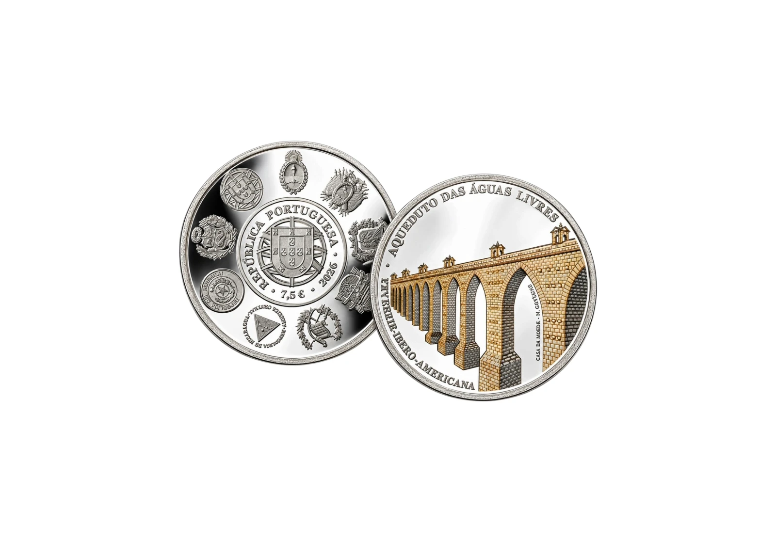 [PRE]Portugal 2026 – Aqueduto das Águas Livres – 7.5€ Proof 