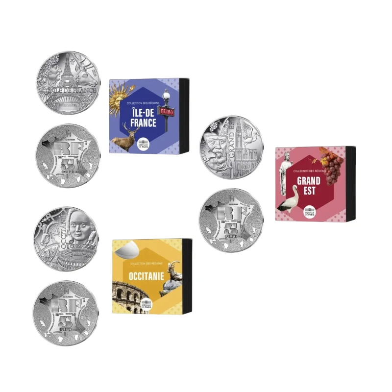 França 2026 – Pack Região: Ile de France • Occitania • Grand Est – 5€